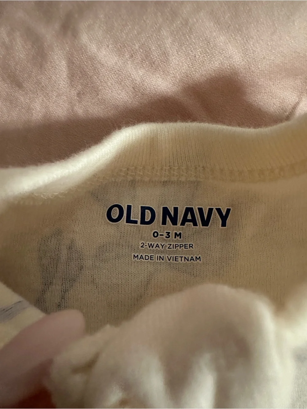Old Navy White Footed One-Piece with Red, Blue & Pink Bow Print